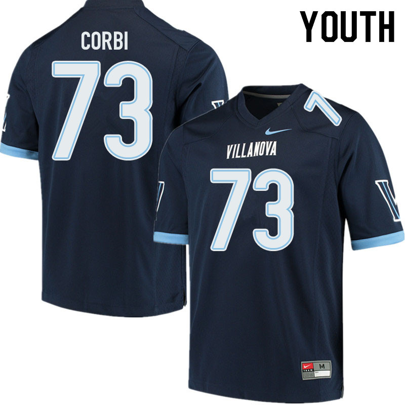 Youth #73 Michael Corbi Villanova Wildcats College Football Jerseys Sale-Navy - Click Image to Close